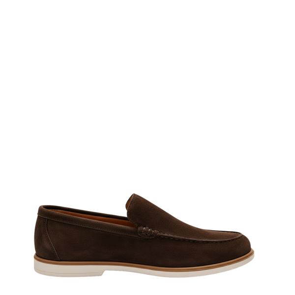 Suede Legacy Craft Loafers with Luxe Finish - Brown