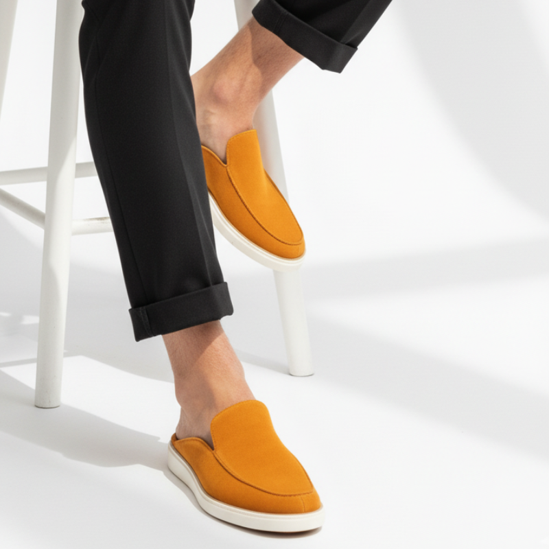 Sunset Luxe Suede Slip-On Mule