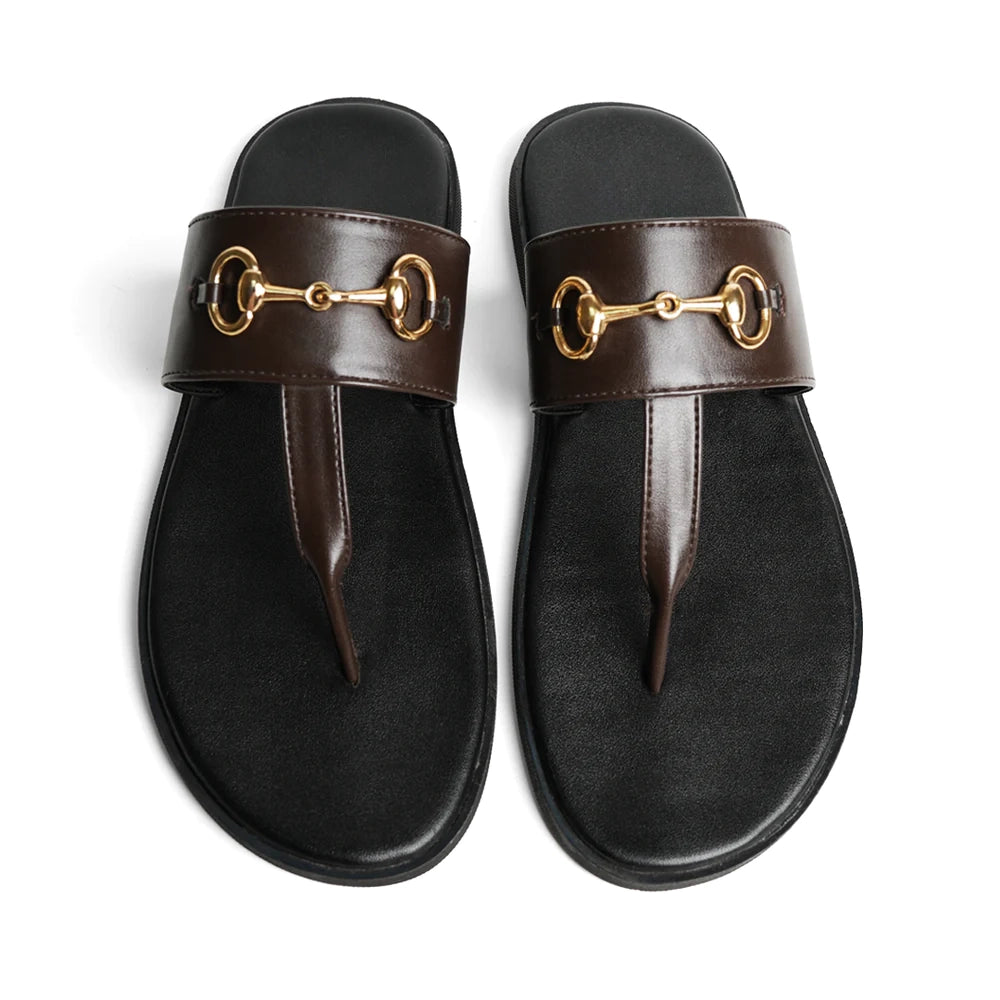 Brown Horsebit Slip on