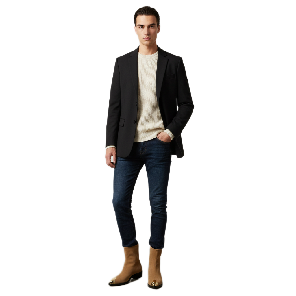 Punk Seude Golden Toe Boots