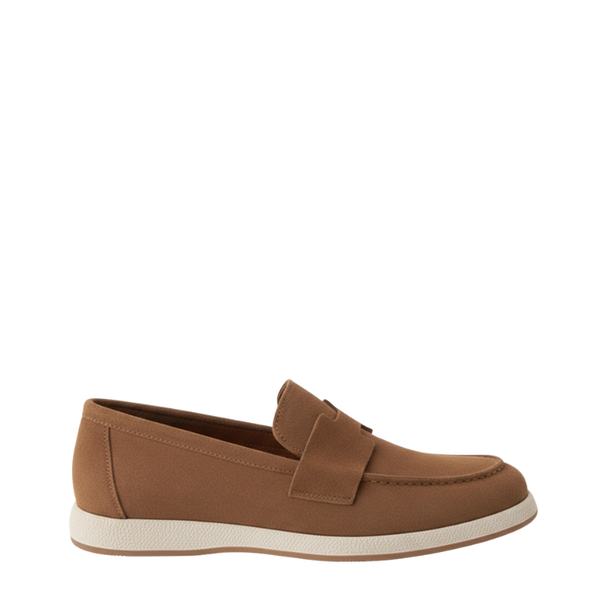 Tuscan Ease Italian Suede Loafers - Light Brown