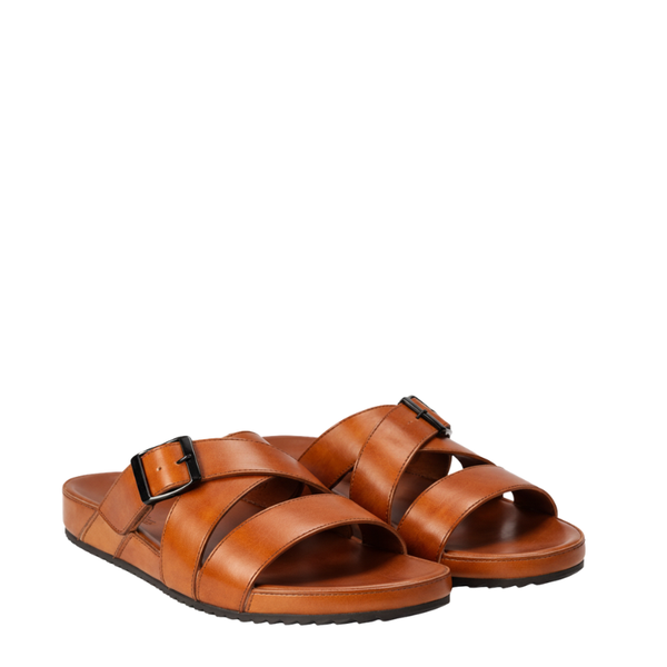 Luxury Buckle Strap Leather Sandal
