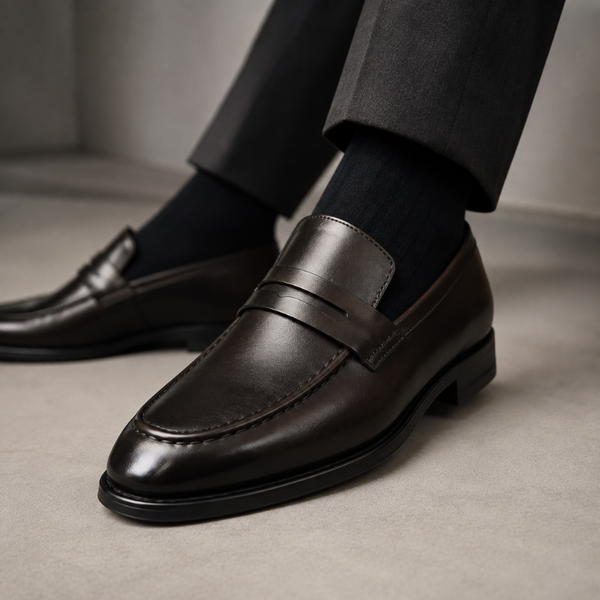Thaddeus Classic Leather Penny Loafer