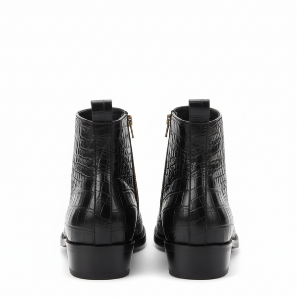 Golden Zipper Italian Luxe Chelsea Boots