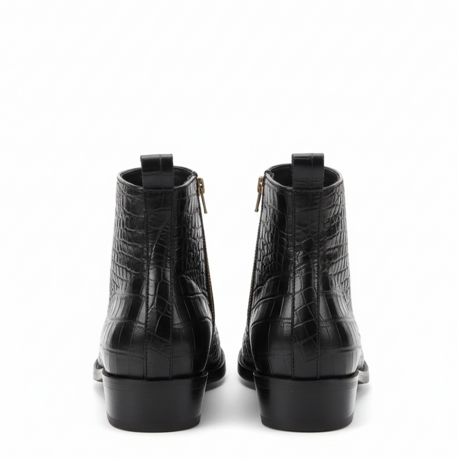 Golden Zipper Italian Luxe Chelsea Boots