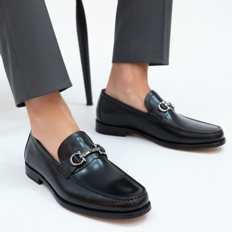 Theodore Heritage Leather Horsebit Loafers