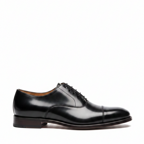 Timeless Craft Closed Lacing Oxford Shoes - Black