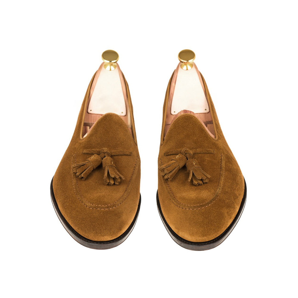 Tobacco Suede Tassel Loafer