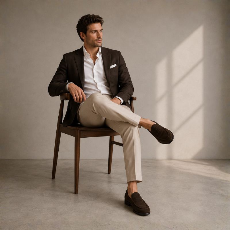 Torino Heritage Suede Penny Loafers