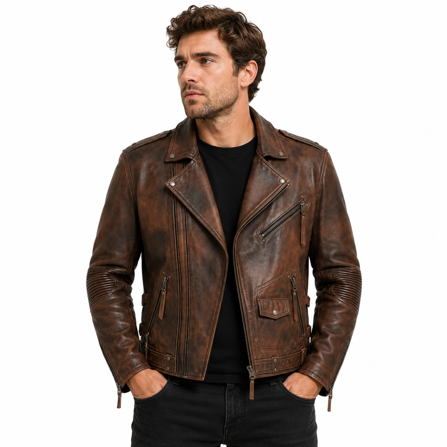 Torvian Vintage Moto Leather Jacket
