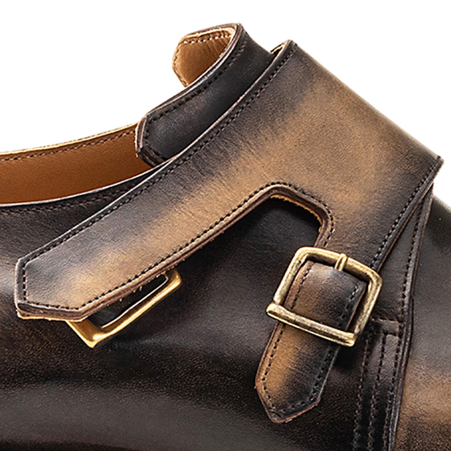 TWIN CALF LEATHER OLD BLACK