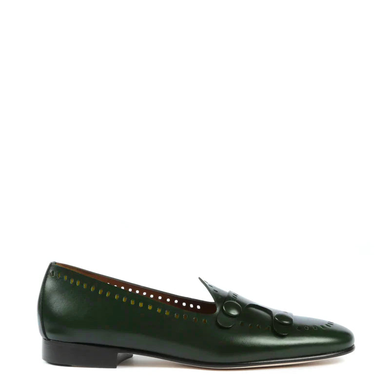 Green Studded Loafer