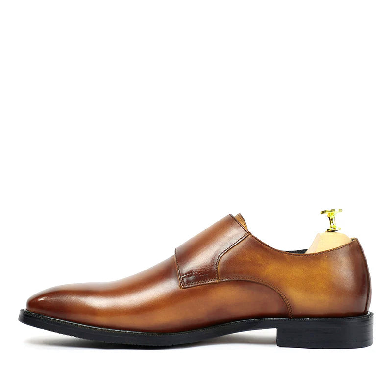 Classic Brown Monk Strap Shoes