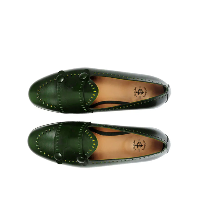 Green Studded Loafer