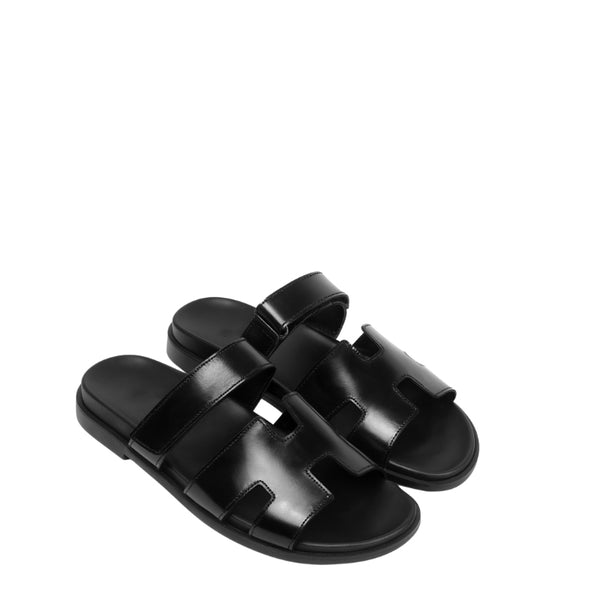 Luxury Patent Leather Sandal for Men - Black