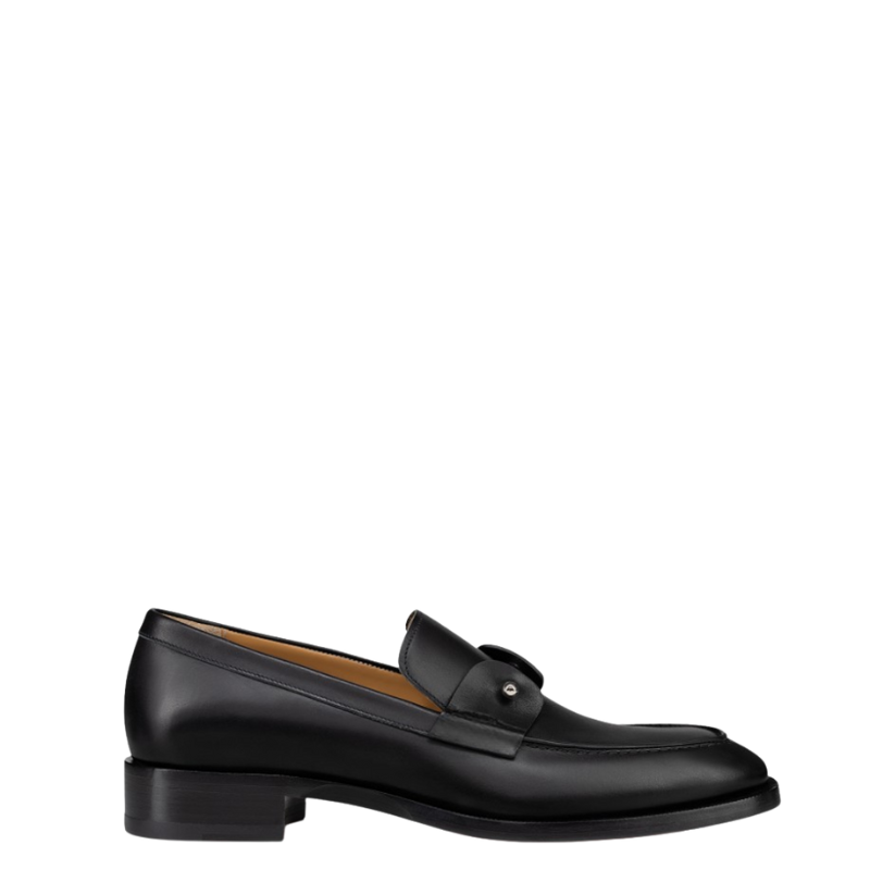 Luxury Black Loafer in Metallic Strap