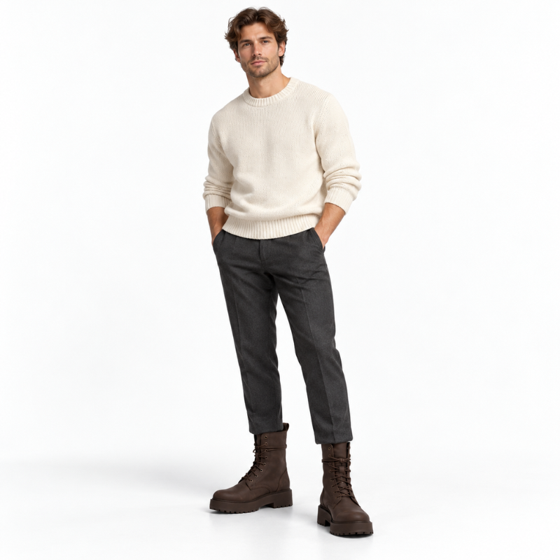 Ashborne High Top Lace-Up Combat Boots