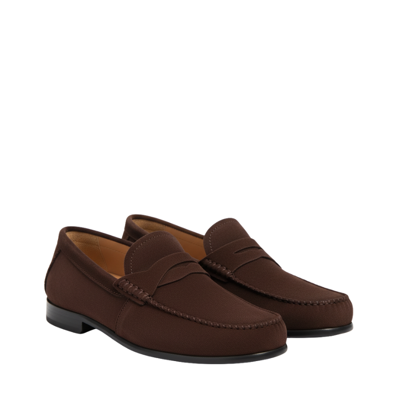 Luxury Seude Heritage Penny-strap Moc Loafers