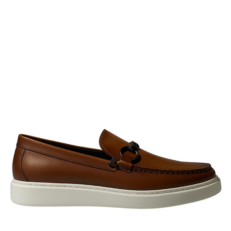 Men s Brown Hand Painted Horsebit Loafer