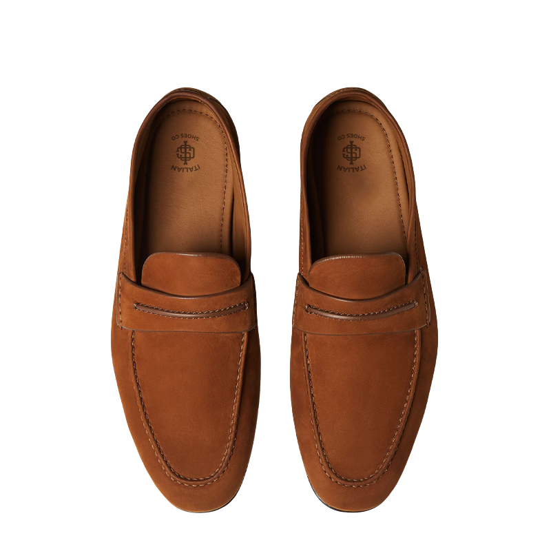 Men's Premium Tan Moccasins Loafer Shoe