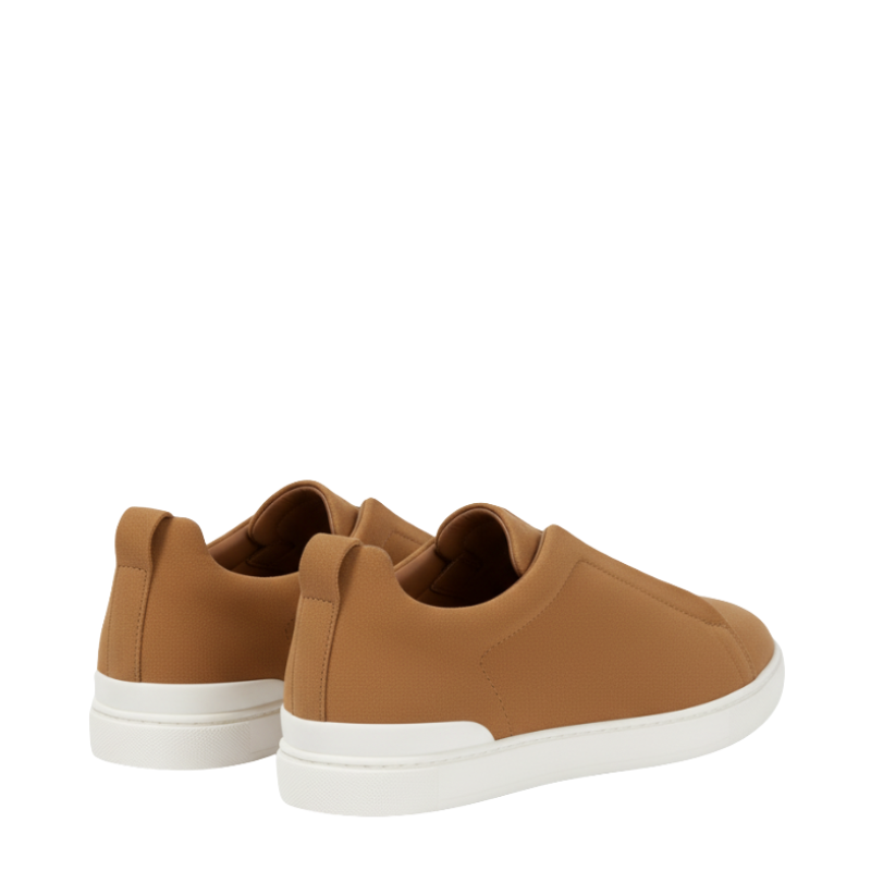 Luxury Edition Triple Stitch Tan Sneaker for Men's