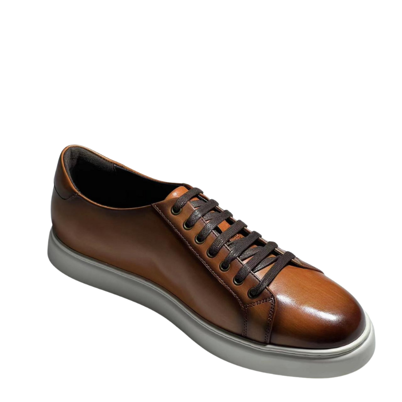 Men's Tan Casual Lace-up Sneaker Shoe