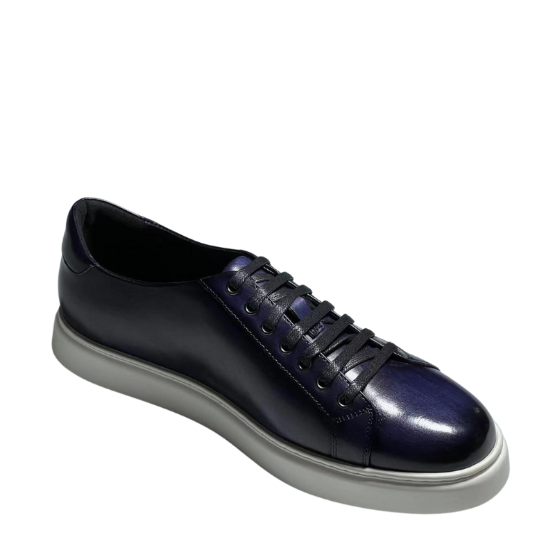 Men s Burgundy Casual Lace up Sneaker Shoe