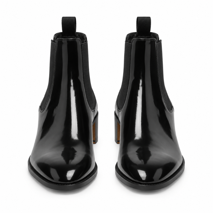 Webster Patent-Leather Chelsea Boots — front