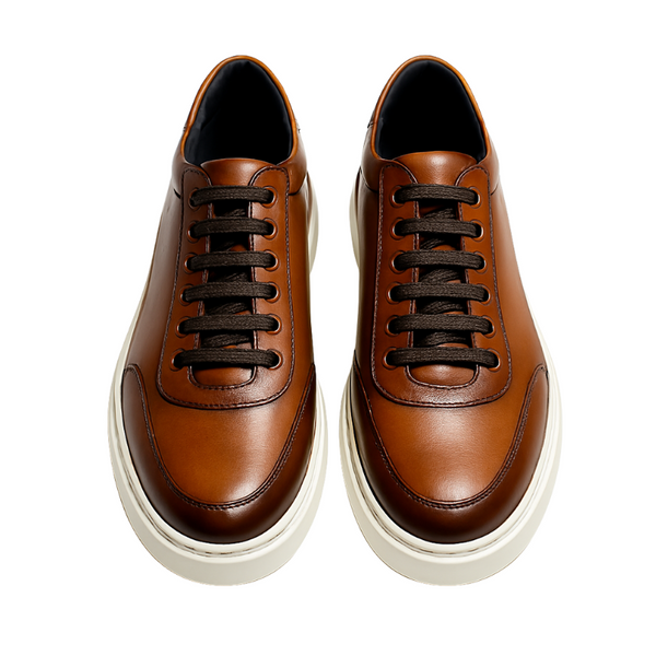 Men s Trendy Lace up Sneaker - Brown