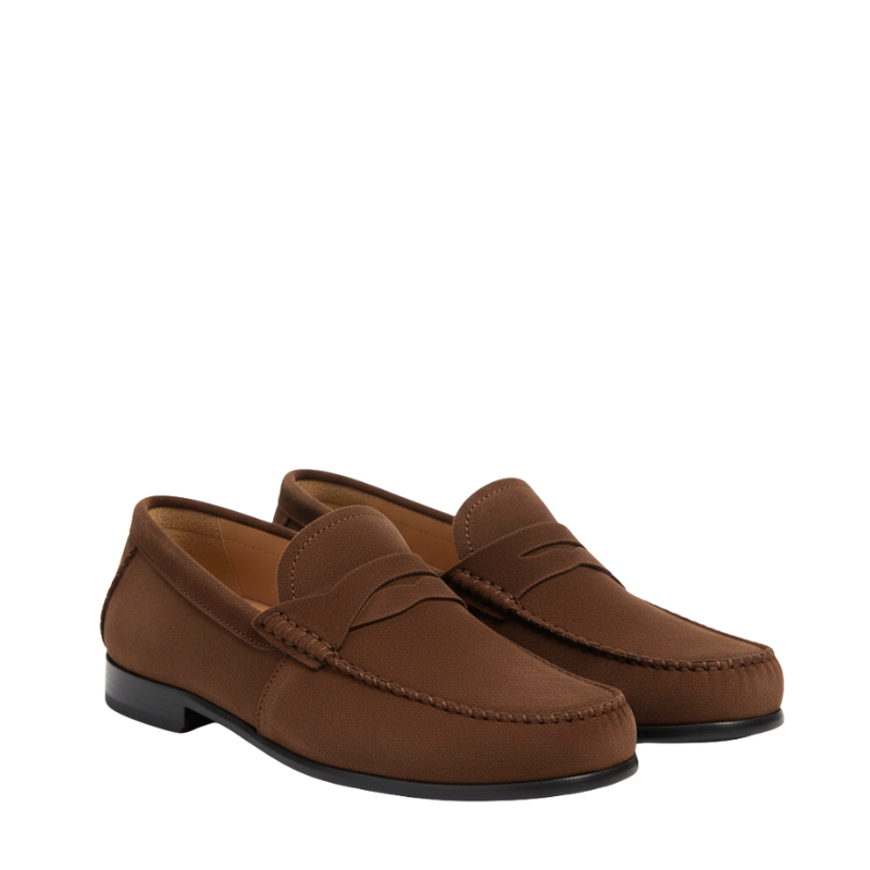 Luxury Seude Heritage Penny-strap Moc Loafers
