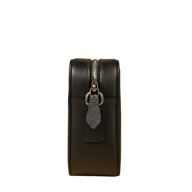 Italian Leather Velvet Grain Sling Bag