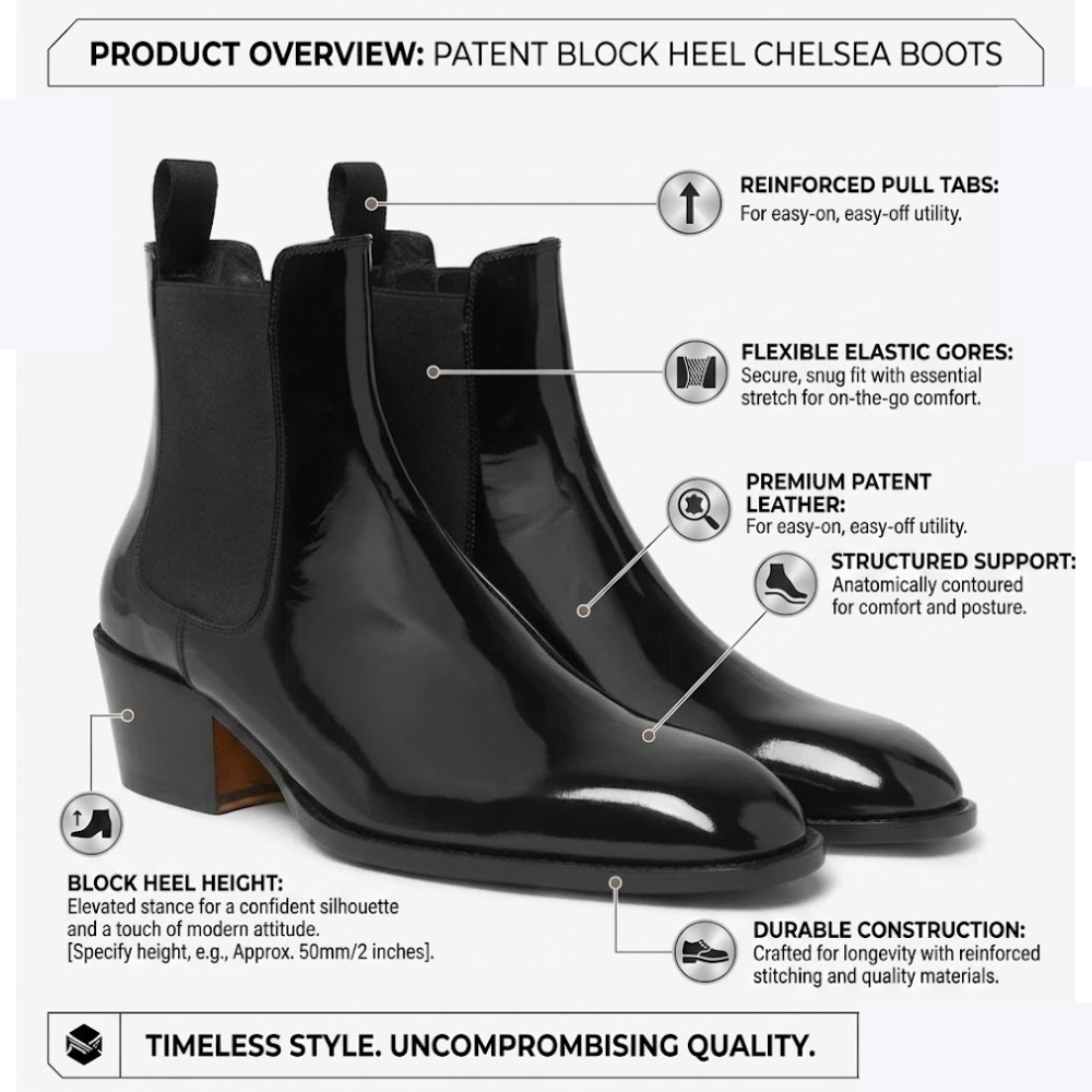 Webster Patent-Leather Chelsea Boots