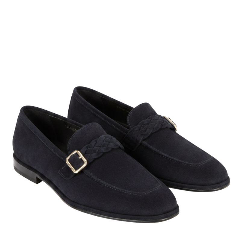 Luxury Suede Buckle Loafers