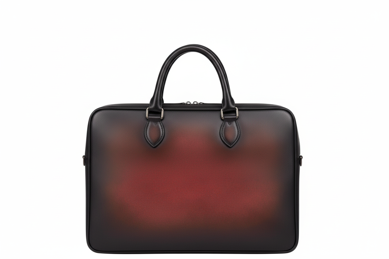 Men's Italian Multifunctional Leather Luxury Brown Briefcase Bag