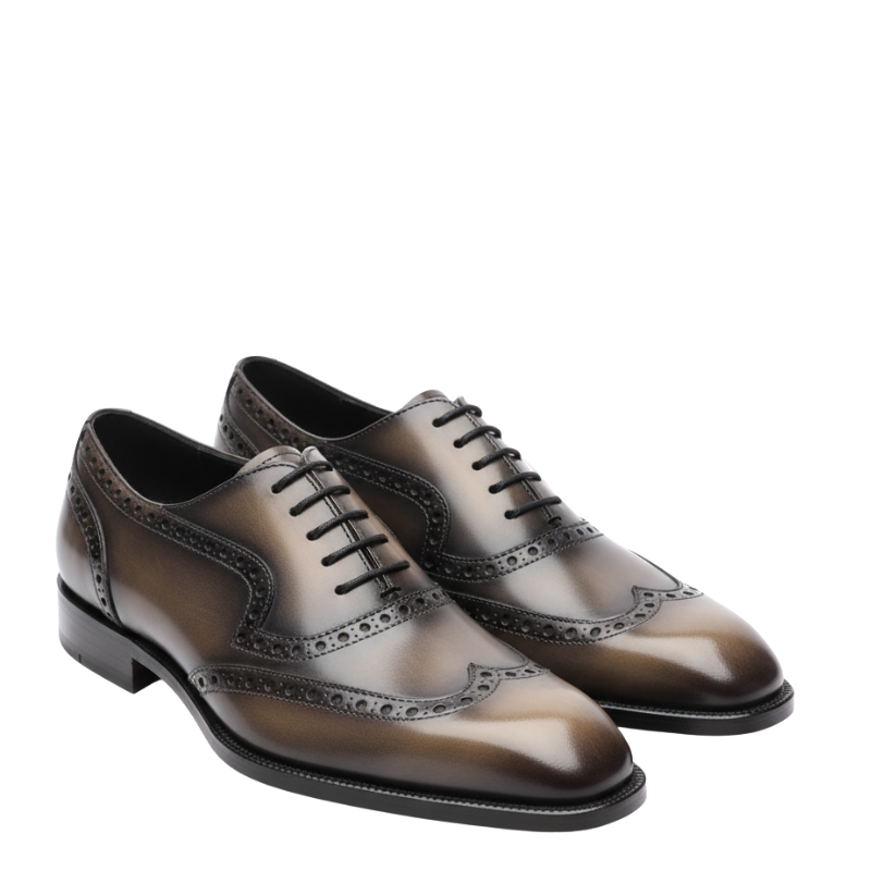 Dual-Tone Finish Luxury Brogue Oxford