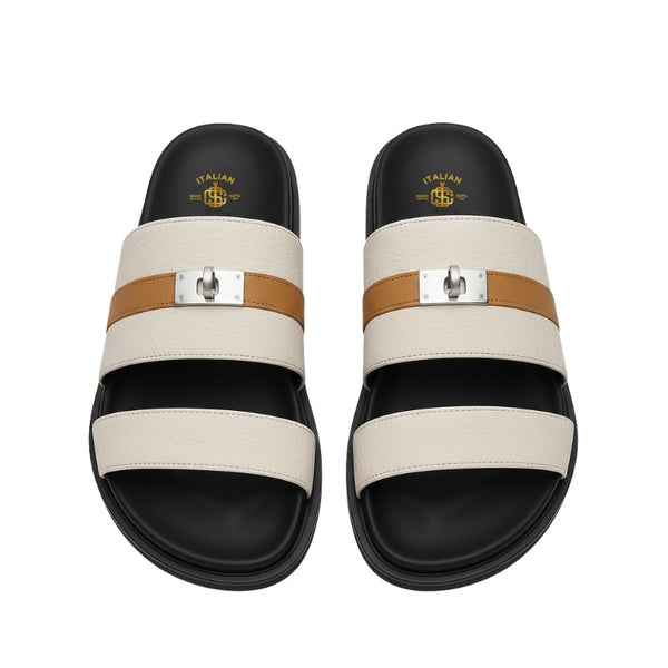 Classic Leather Multi Strap Comfort Slipper