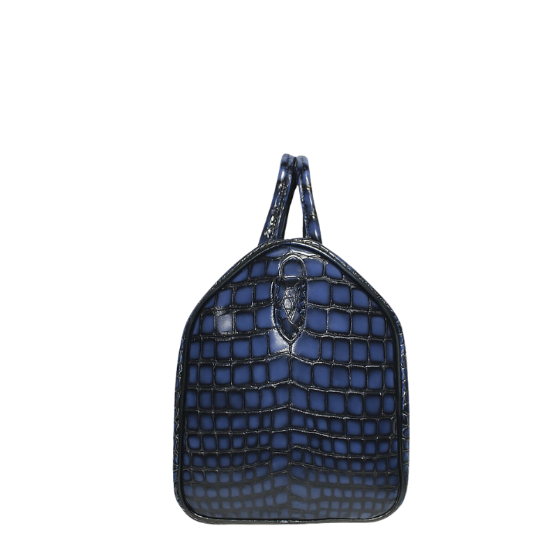 Italian Vintage Crocodile Leather Duffel Bag