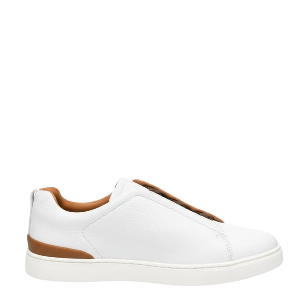 Men's Textured Triple Stitch Sneaker - WHITE