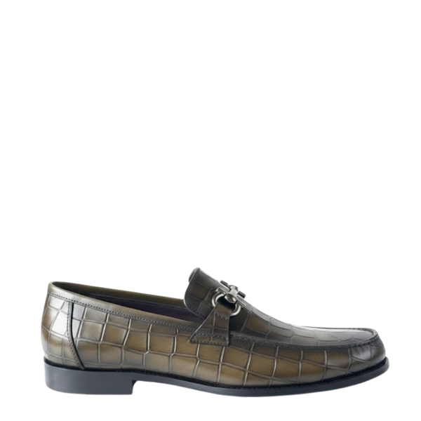 Croc Luxe Classic Horsebit Loafers - Olive