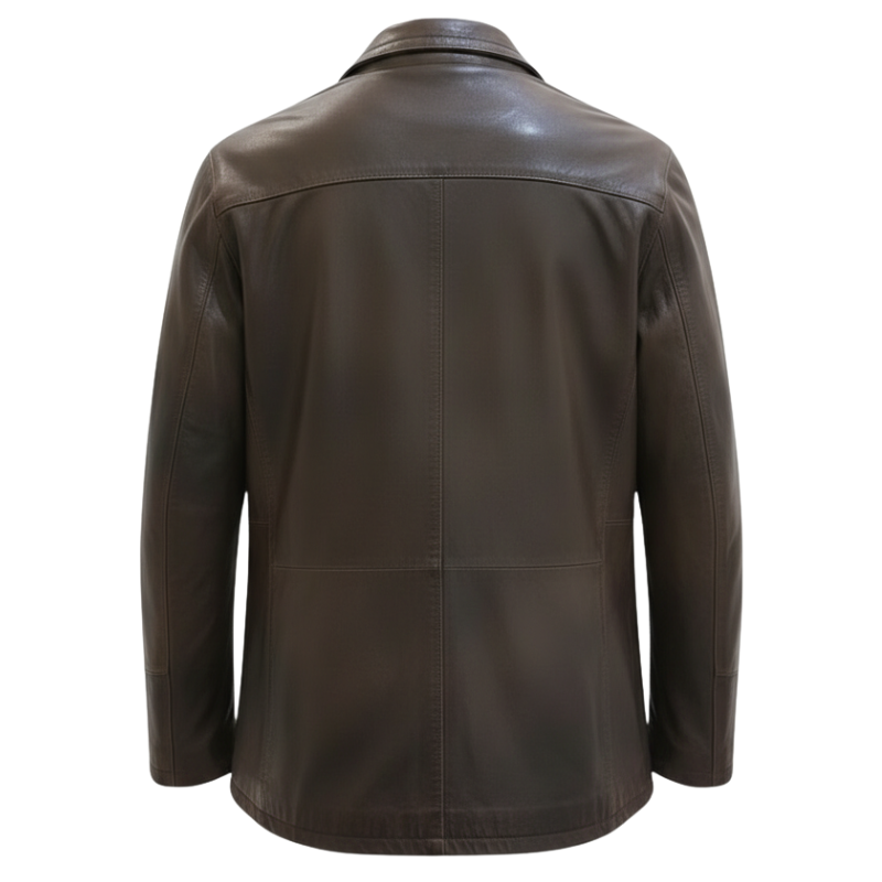 Men's Minimalist Urban Luxe Smooth Leather Jacket