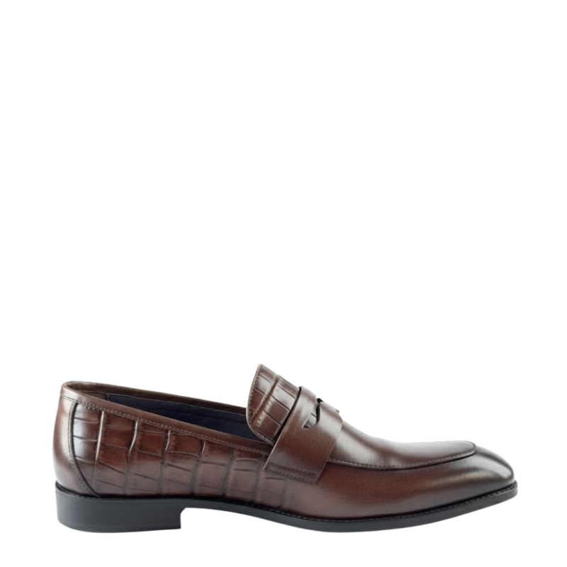 Croc Panel Classic Penny Loafers