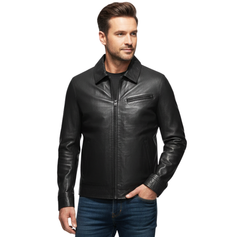 Men s Midnight Classic Leather Jacket