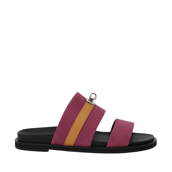 Canvas Multi Strap Comfort Slipper - Pink