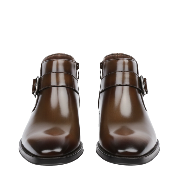 Classic Monk Strap Ankle Boots