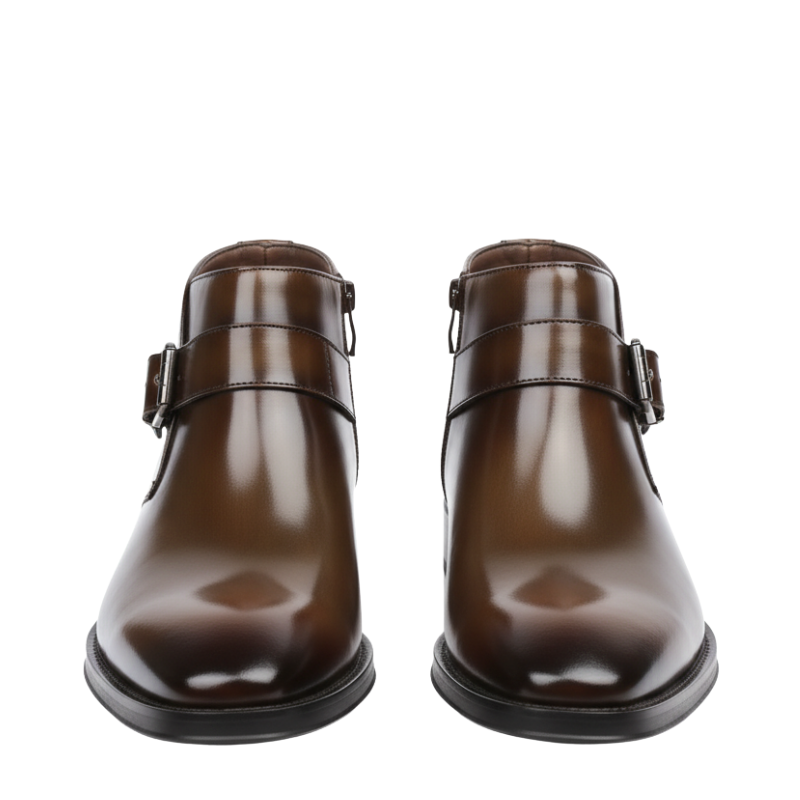 Classic Monk Strap Ankle Boots