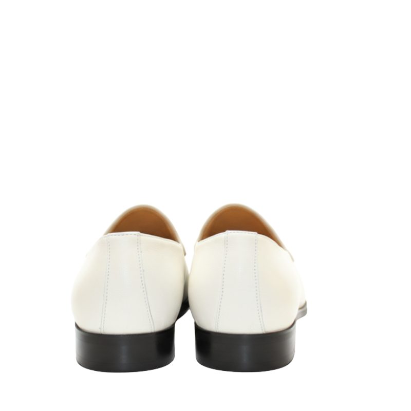 Luxury Leather Slip On Ivory Design Loafers