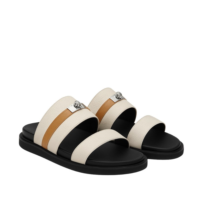 Classic Leather Multi-Strap Comfort Slipper