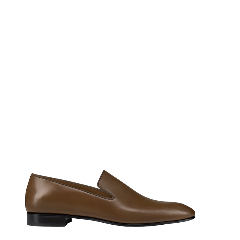 Italian Cognac Ember Leather Slip-on