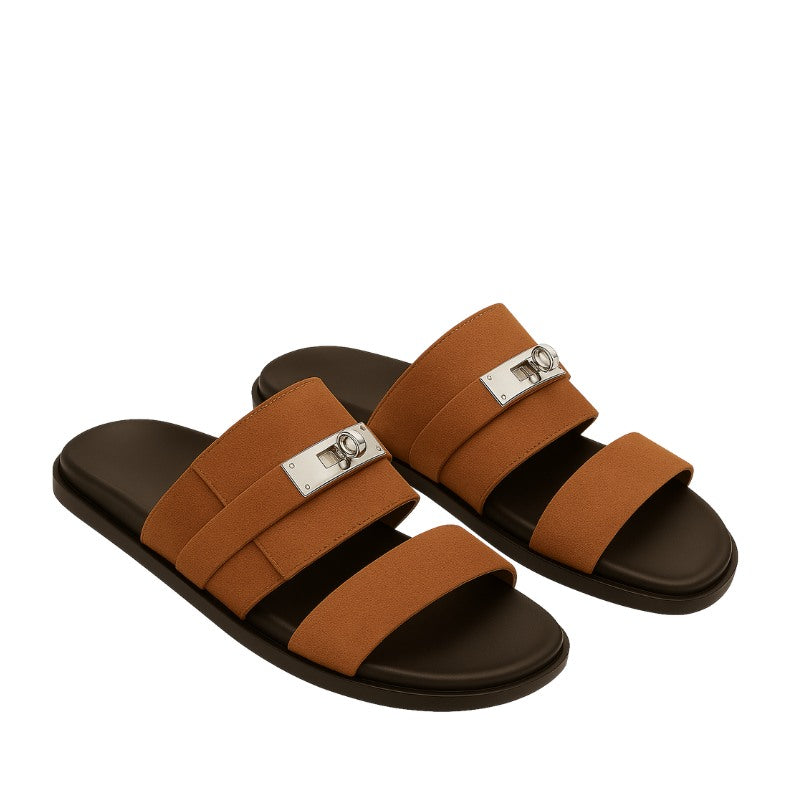 Multi-Strap Suede Comfortable Slipper