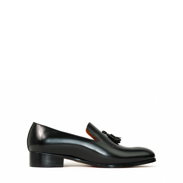 Luxury Leather Wingtip Tassel Loafer for Mens